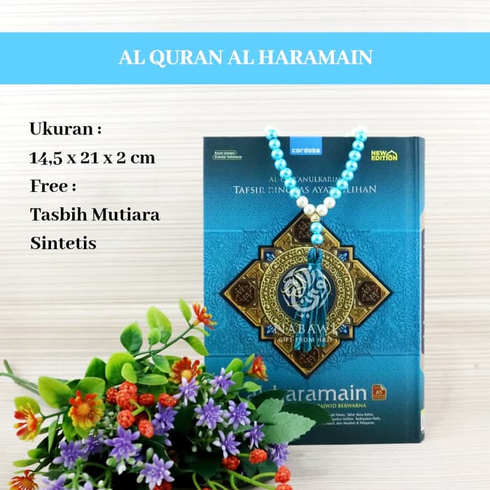 Al Quran Haramain Cordoba A5 - Tajwid Warna Tafsir Ringkas FREE 1pcs Tasbih
